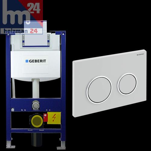Geberit Duofix Vorwandelement für Wand-WC 98 cm inkl. Omega20 Betätigungsplatte