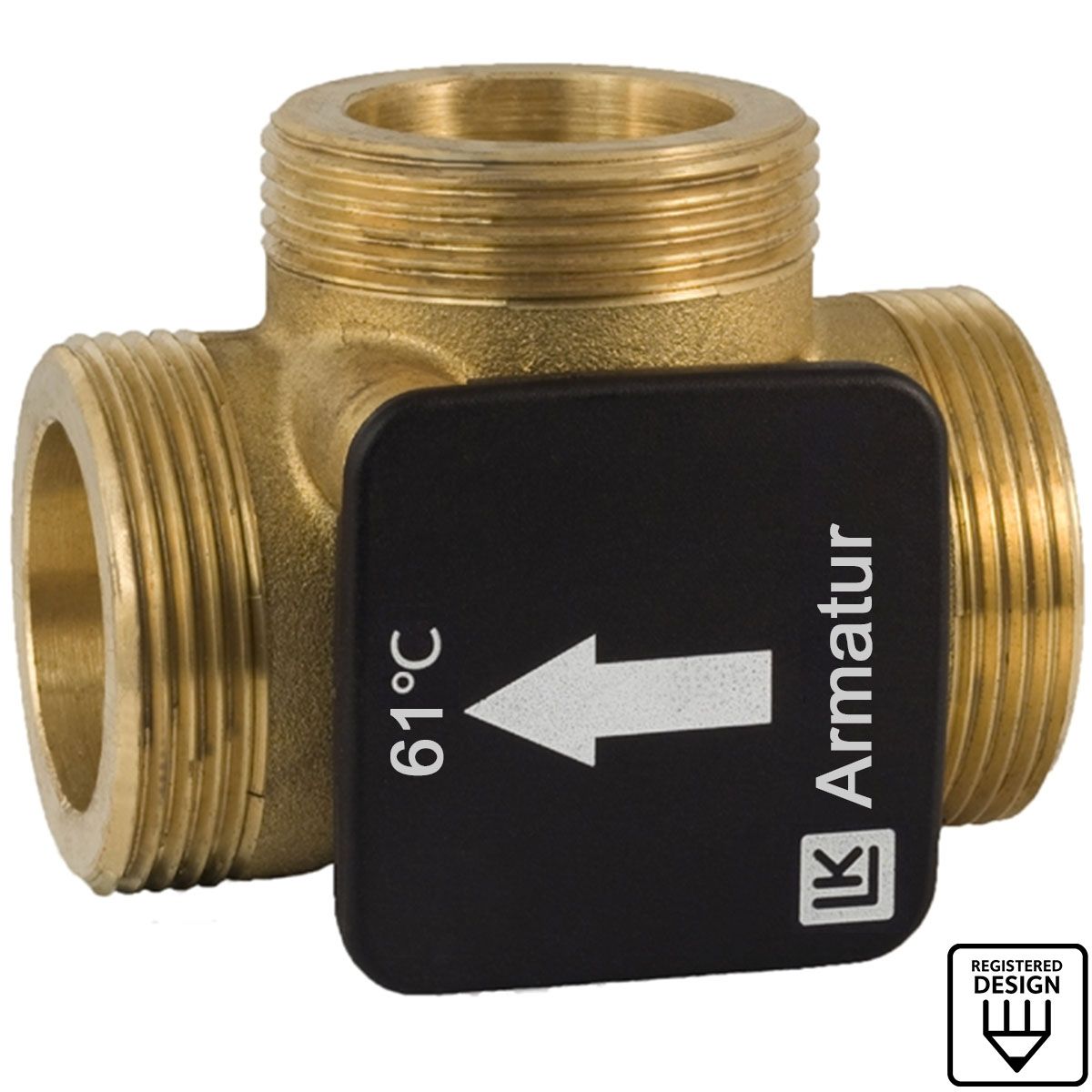 LK 820 ThermoVar 180512 thermisches 3-Wege-Mischventil 61°C AG 1