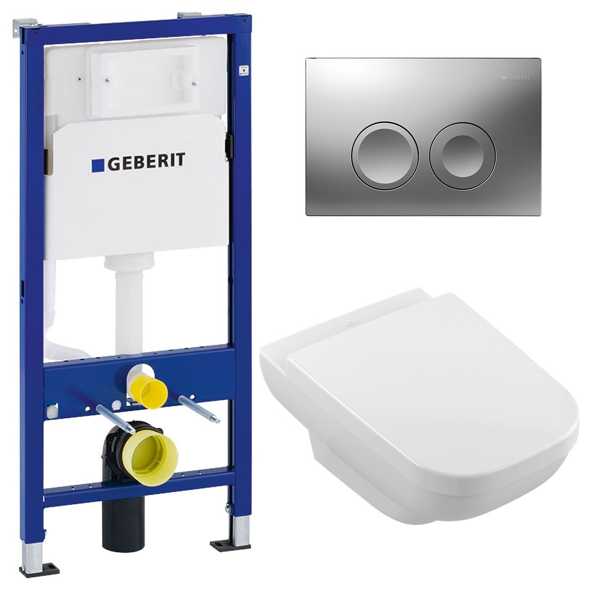 Complete Set Villeroy&boch Joyce Ceramic Plus Geberit Concealed Cistern Delta21 eBay